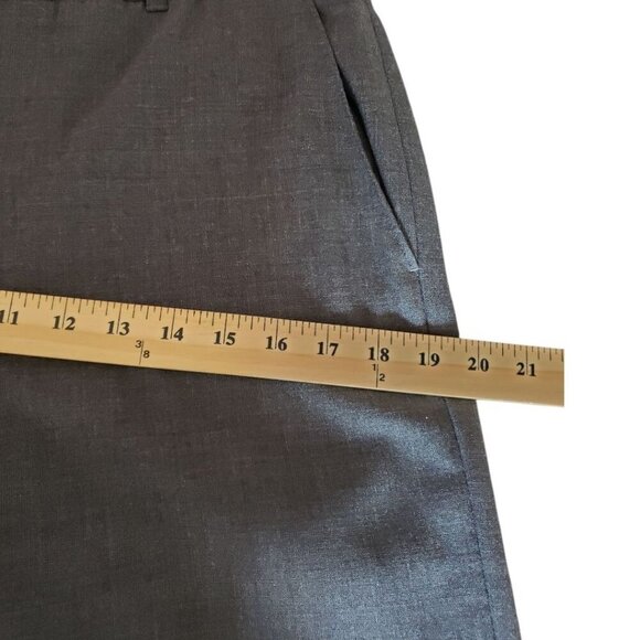 Design Men Dress Pants Flat-Front Slim Fit  Waist Wool-Blend Business & Formal W - Picture 14 of 16